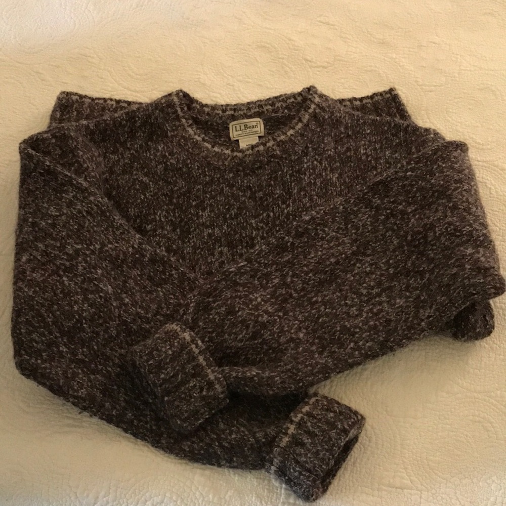 Mens LL Bean Wool Sweater Large